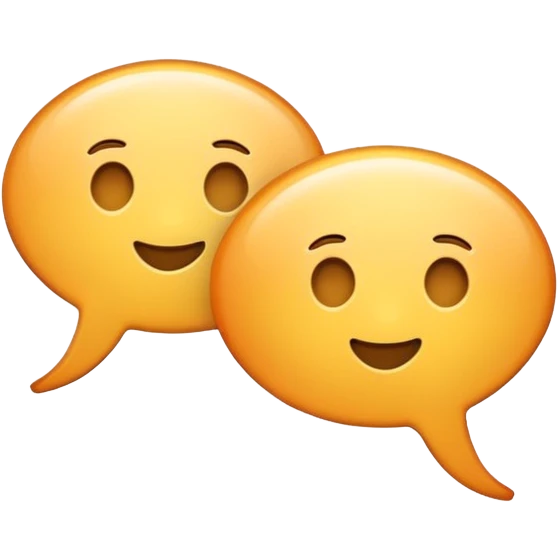 Two speech bubbles on a green background emoji