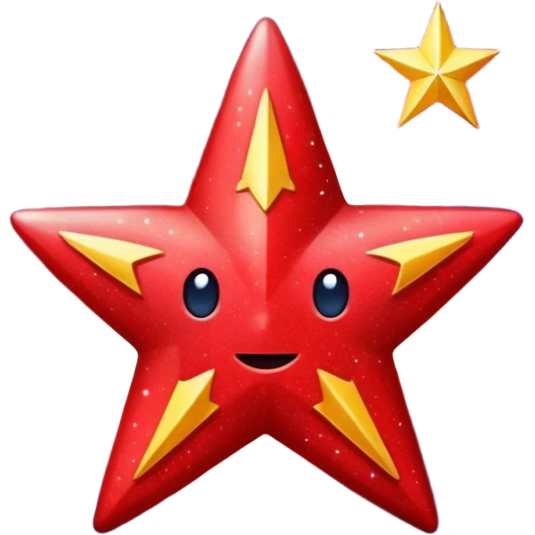 red star glitter space emoji