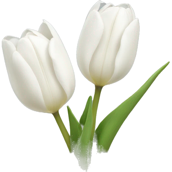 white tulips emoji