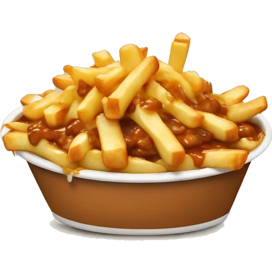 Poutine qui mange une poutine  emoji
