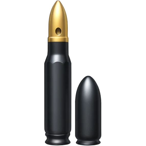 black long bullet 7-.62 emoji