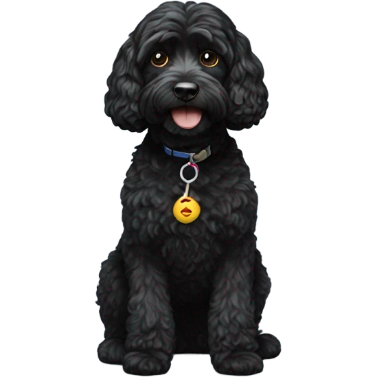 Black cockapoo emoji