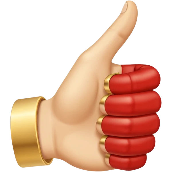thumbs up with a gold ring emoji
