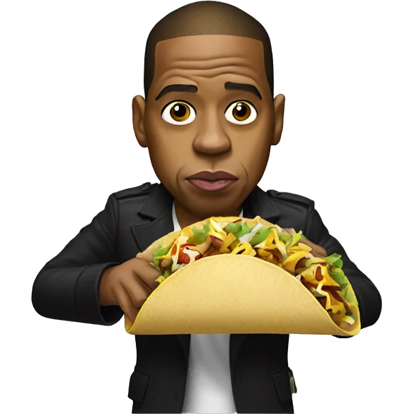 Jay z eating a taco emoji