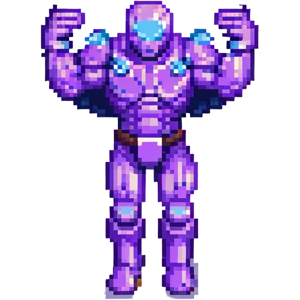 X-Men Sentinel, full body, flying, pixel art style, arms extended emoji