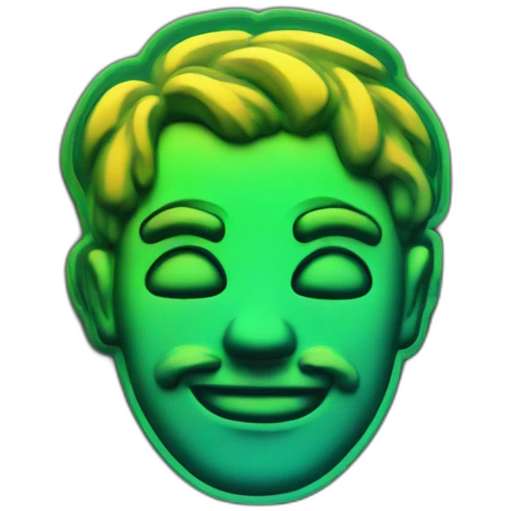 Juicy booty neon sign style man emoji