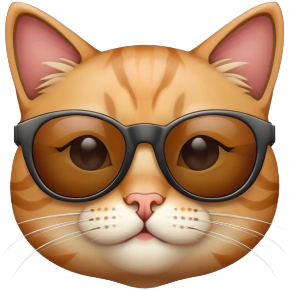 Cat with sunglasses emoji