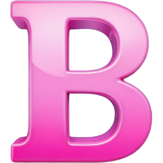 mix color pinks 3d letter p emoji