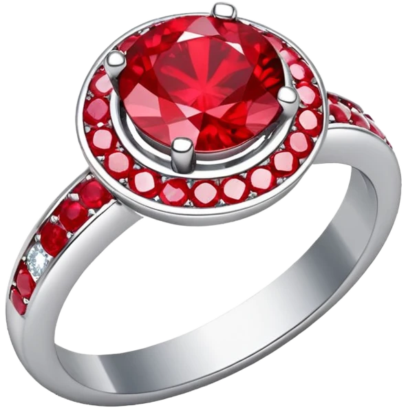 glitter rubi diamond married ring prata emoji