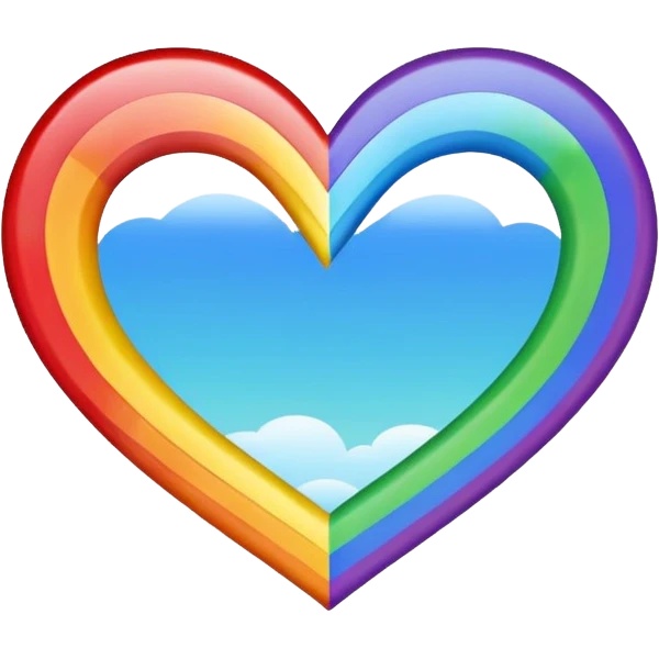 Corazón arcoiris emoji
