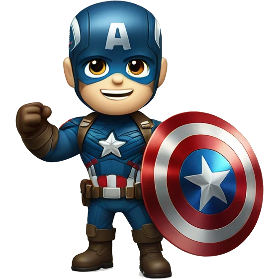 Captain america standing and giving thumbs up emoji