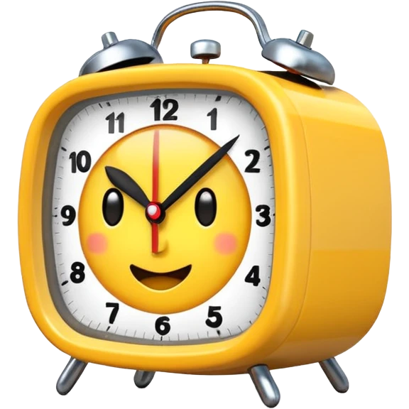 digital alarm clock set to 11 AM emoji