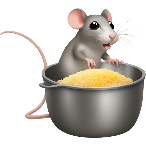 Rat frying rice emoji