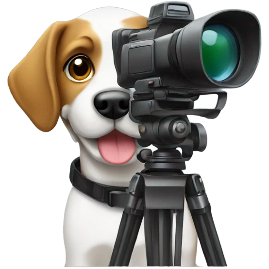Cameraman dog emoji