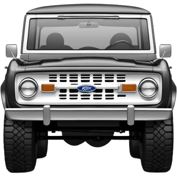 1967 Black and White 2 tone  Ford Bronco emoji