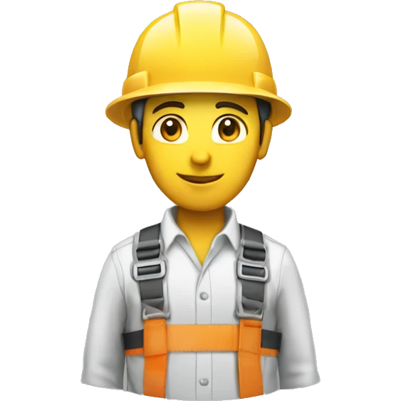 worker standing with harness emoji