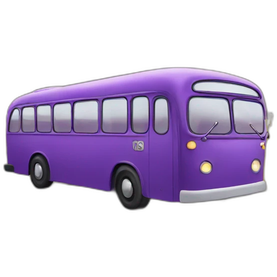 Purple bus emoji
