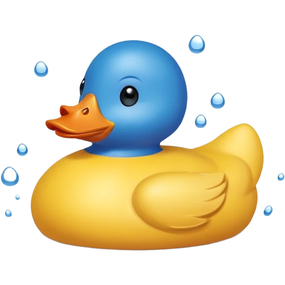 blue toy duck emoji