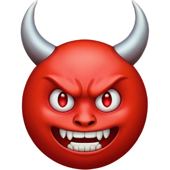 Red Iphone Demon Emoji emoji