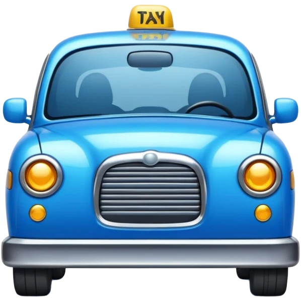 blue taxi emoji