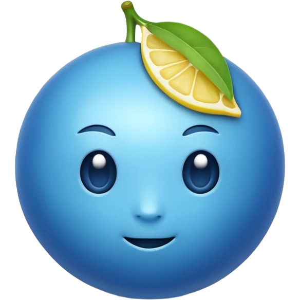 blue lemon emoji