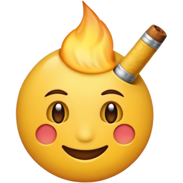 Sigara içen döğmeli sarı emoji emoji