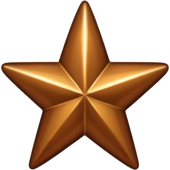 metallic brown star emoji