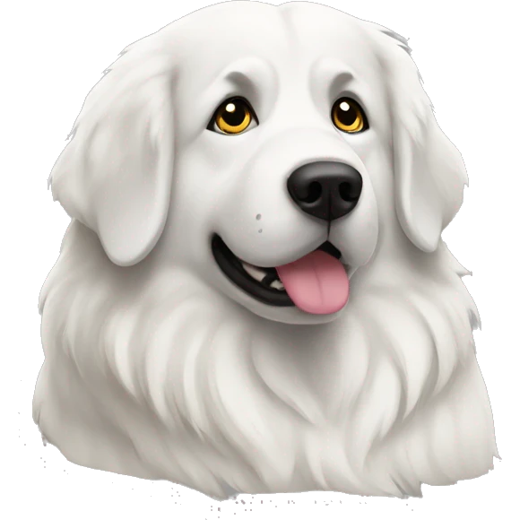 Great Pyrenees laying emoji