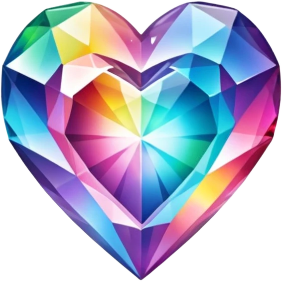 colorful crystal heart emoji
