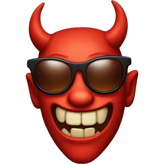Devil with sunglasses  emoji