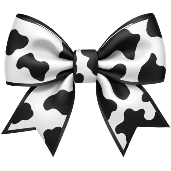 cow print bow emoji