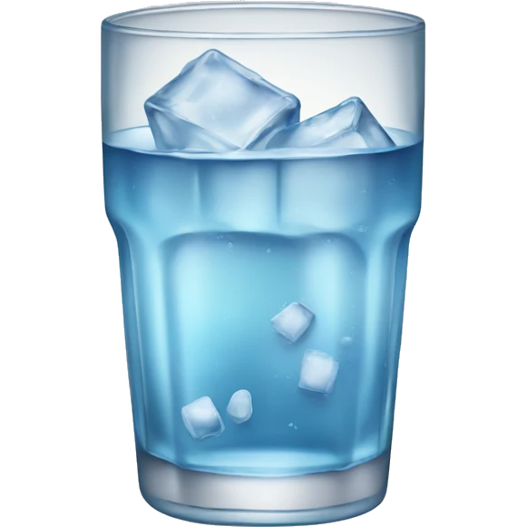 Glass of ice cold water  emoji