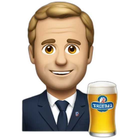 Macron beer emoji