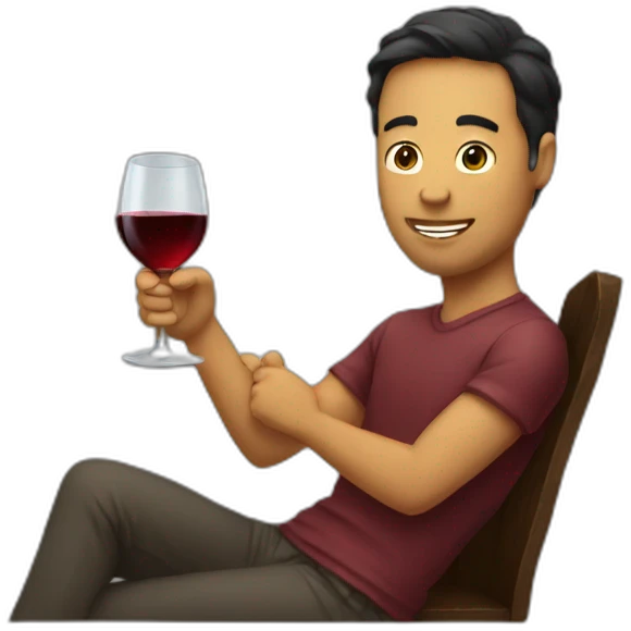 drinking wine emoji