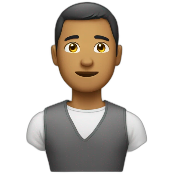 Homme qui ouvre les bras emoji
