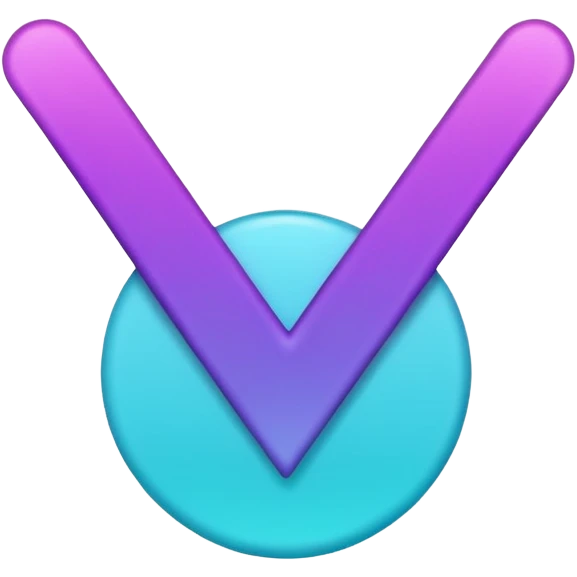 purple and cian checkmark emoji