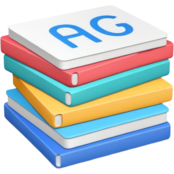 a stack of alphabet flashcards emoji