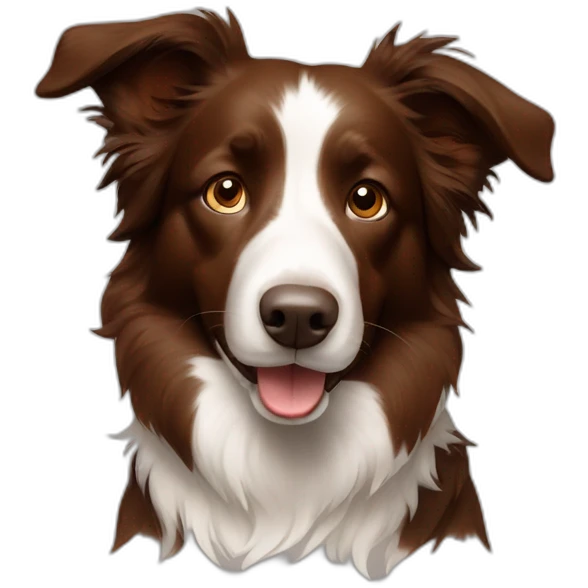 brown border collie emoji