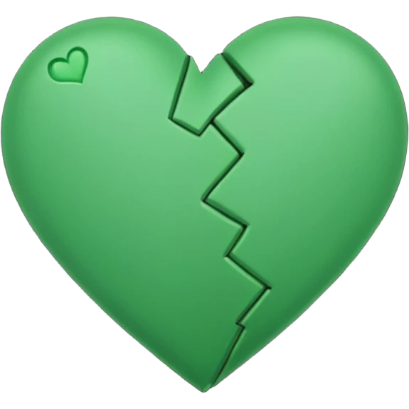 A green broken heart similar to this one “💔” emoji