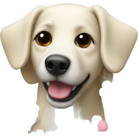 Dog with flowers emoji