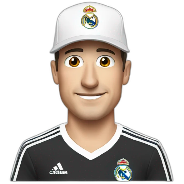 lewandowski with real madrid hat emoji