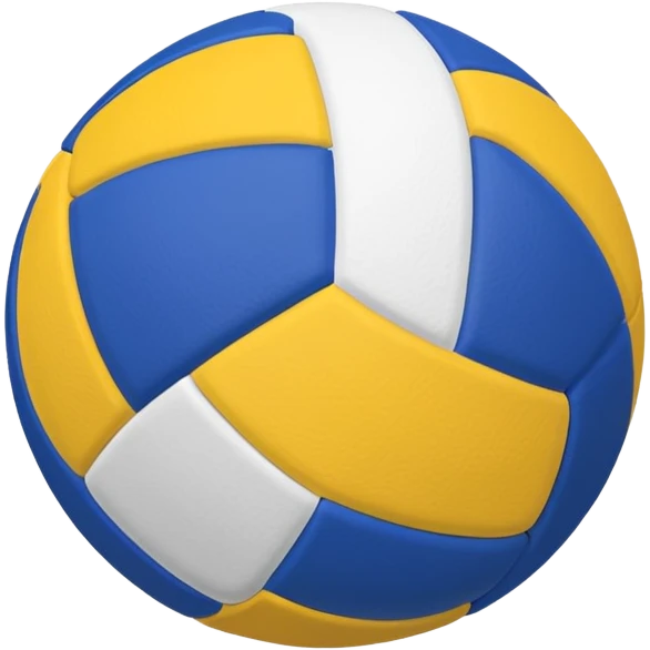 Pelotas de voley azul blanco y amarillo emoji