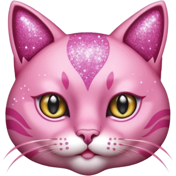 glitter sexy pink cat emoji