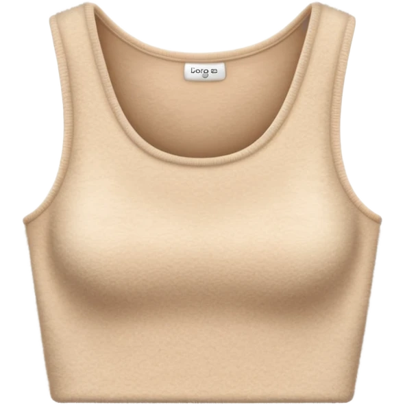 super realistic isolated beige cashmere crop top emoji
