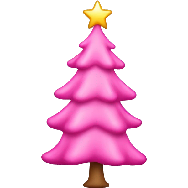 Pink Christmas tree  emoji