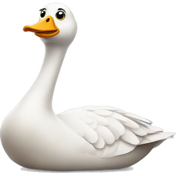 Silly goose laying down  emoji