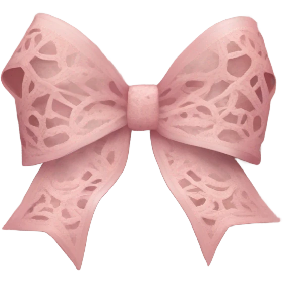 Pink lace bow emoji