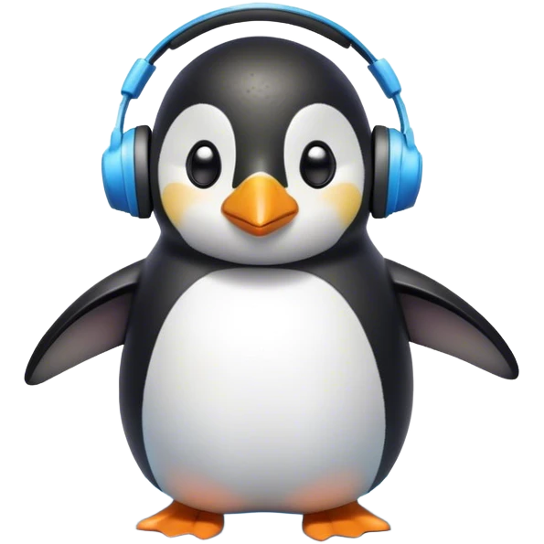 Penguin playing Fortnite, but wants to go swimming emoji