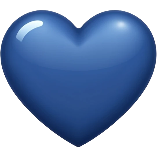 Navy blue heart  emoji