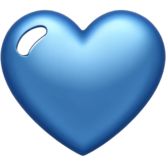 heart with a metallic blue finish emoji